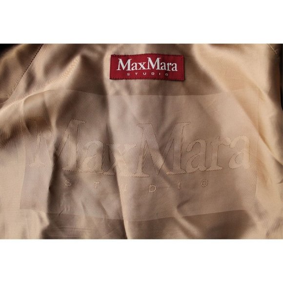 Max Mara Studio Gregory Teddy Alpaca and Wool Coat Size 14 Tan - Picture 9 of 10